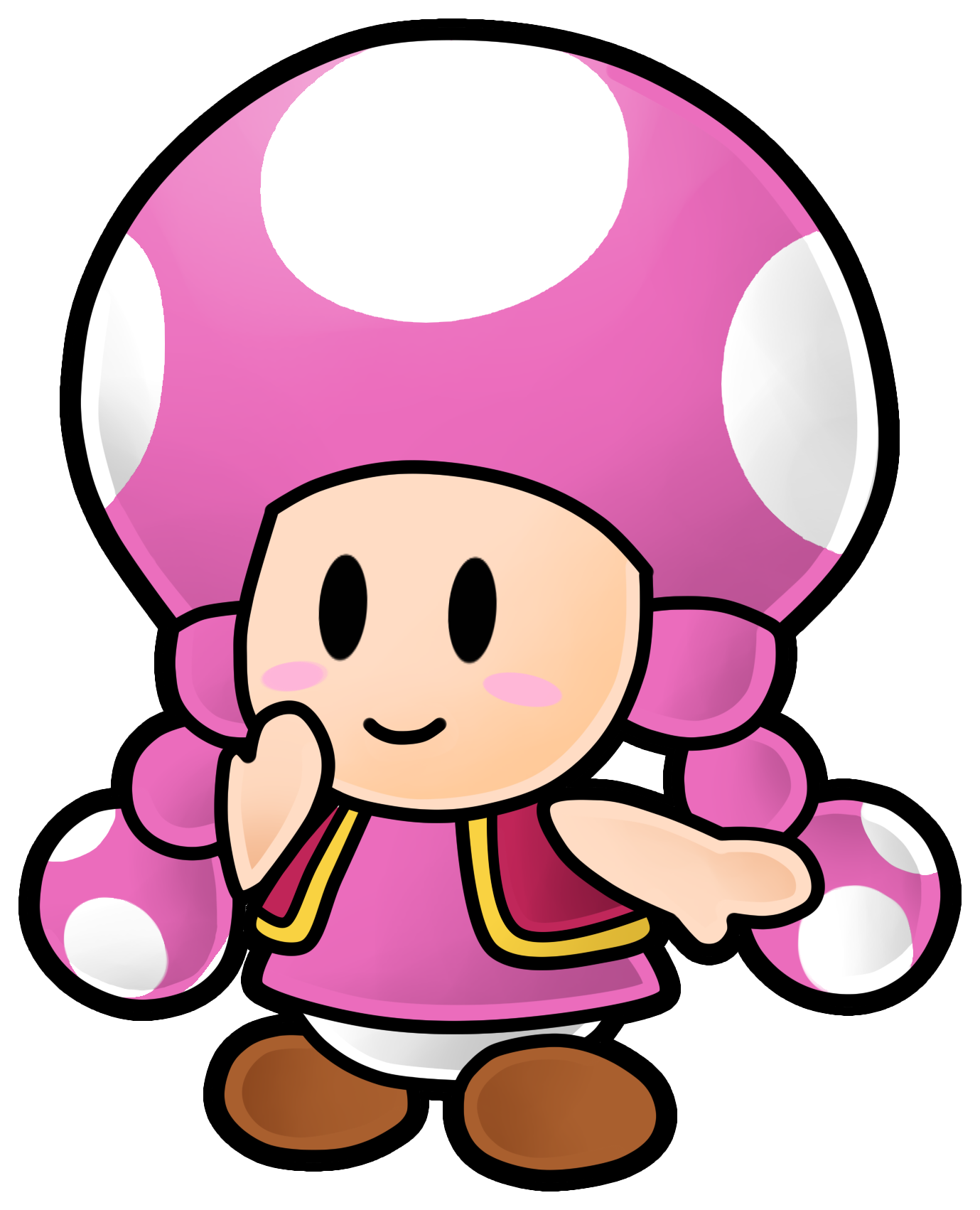 Toadette Paper Mario - Paper Mario The Thousand Year Door Toad (1379x1702), Png Download