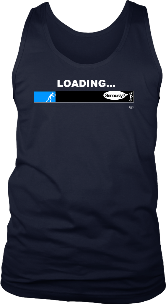 Loading Bar Funny Mens Tank - T-shirt (1024x1024), Png Download