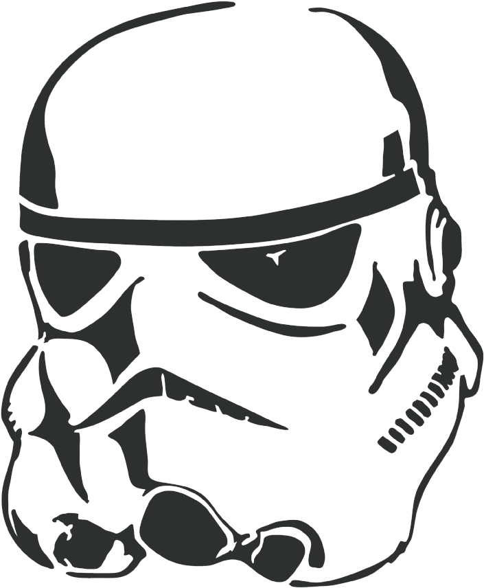 Stormtrooper Pumpkin Carving Pattern (800x1131), Png Download