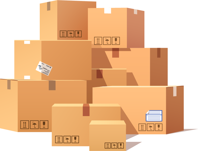Image - Boxes Vector (802x610), Png Download