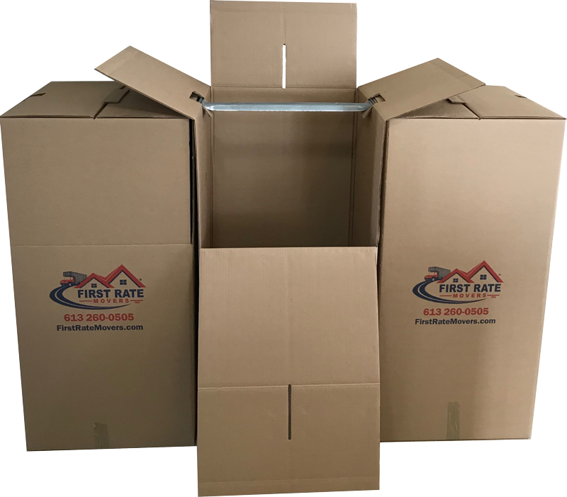 The Wardrobe Boxes Are Provided On Moving Day And Take - Carton (800x701), Png Download