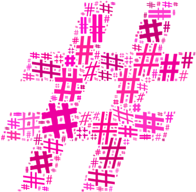 Pink Hashtag Cloud - Pink Hashtags (400x400), Png Download