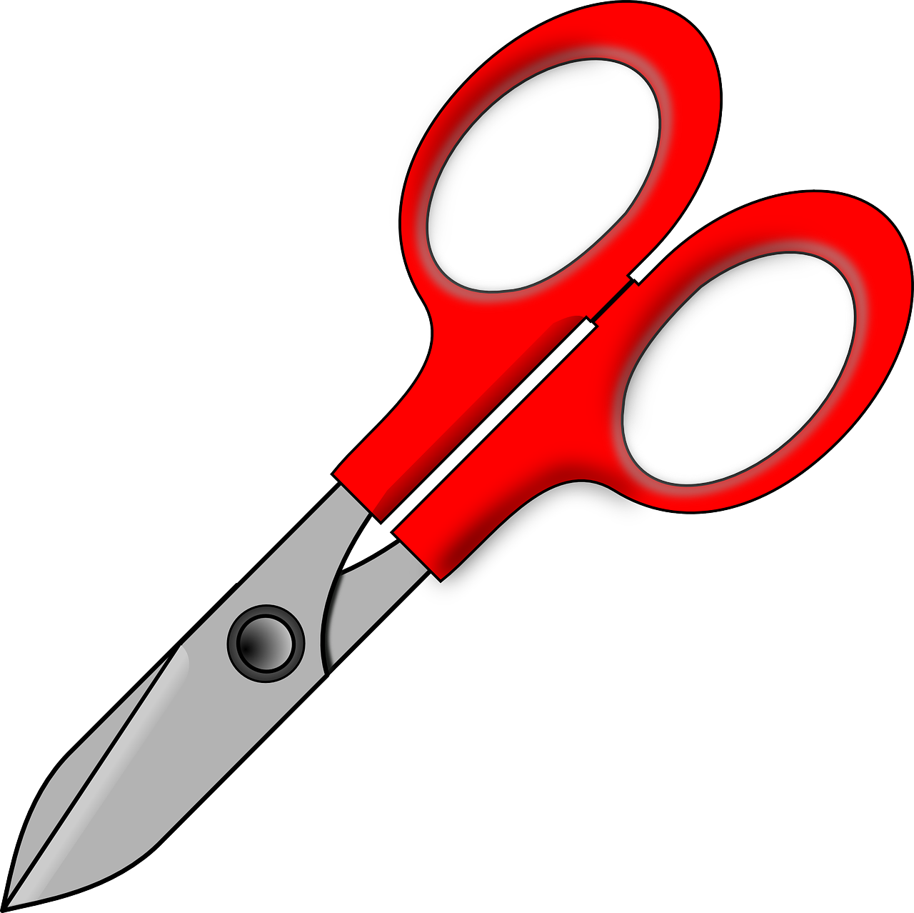 Pair Of Red Scissors Svg Clip Arts 600 X 599 Px (600x599), Png Download