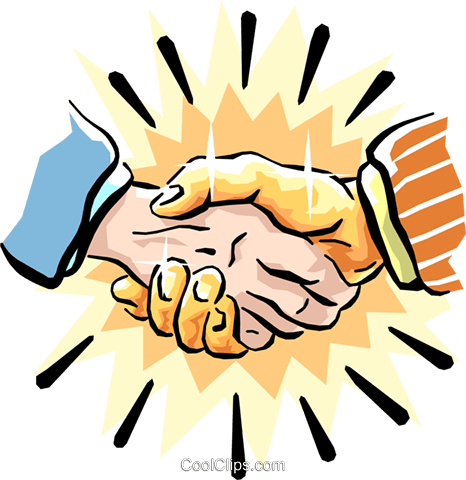 Download The Golden Handshake Royalty Free Vector Clip Art Illustration
