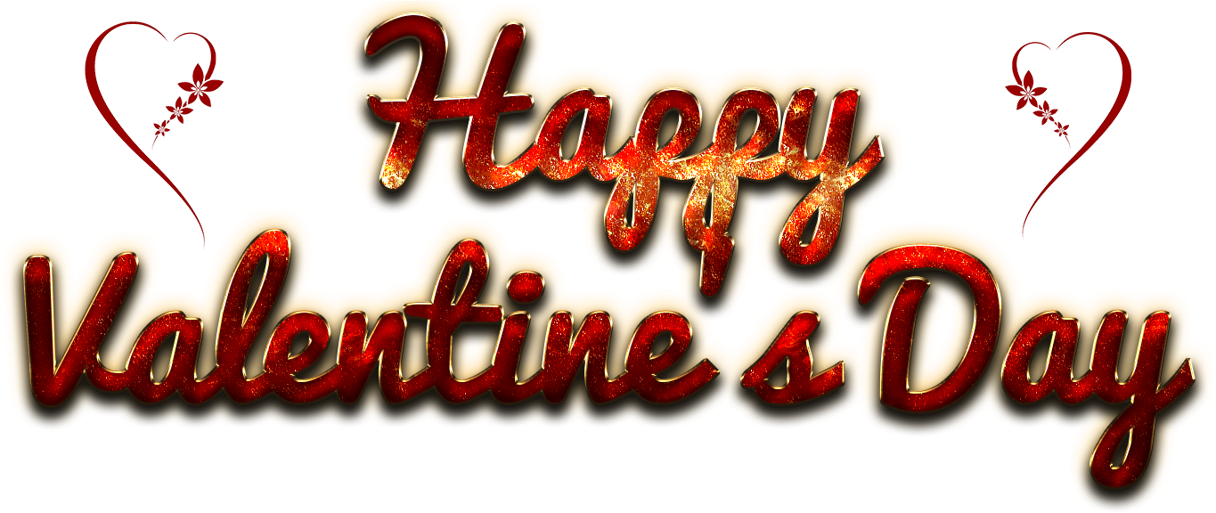 Happy Valentines Day Png Image - Portable Network Graphics (1668x585), Png Download