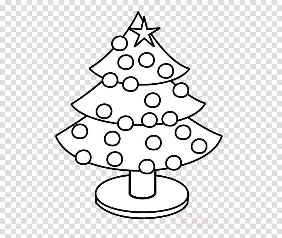 Christmas Tree Coloring Clipart Coloring Book Christmas - Little Christmas Tree Color (900x760), Png Download