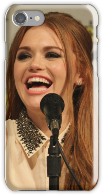 "holland Roden Comic Con Smile" Iphone Cases & Skins - Holland Roden Laugh (500x667), Png Download