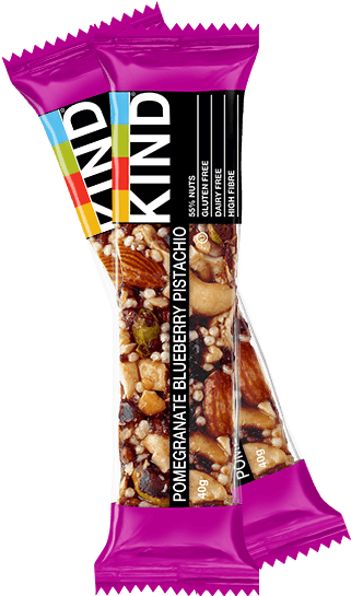Pomegranate Blueberry & Pistachio - Kind - Caramel Almond & Sea Salt Bars (12 X 40g) (400x675), Png Download
