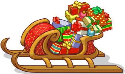 Santa Sleigh Holidays - Дед Мороз На Санях Пнг (446x360), Png Download
