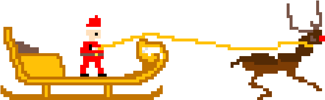 Santa Sleigh - Illustration (1200x600), Png Download