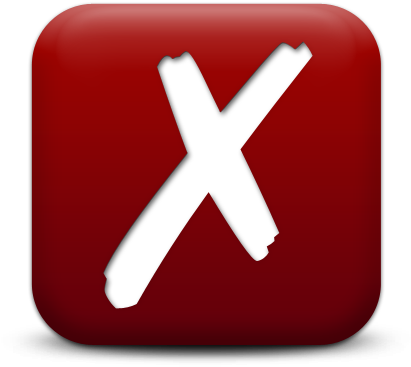 Red X Mark - Sign (411x367), Png Download