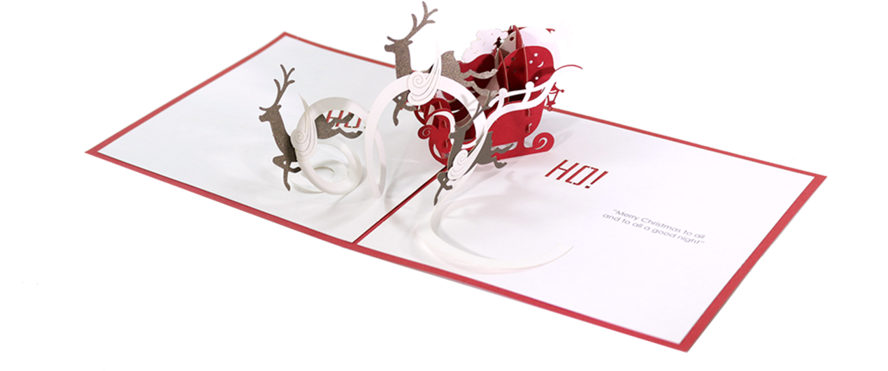 Santa Sleigh - Santa Claus (1280x720), Png Download