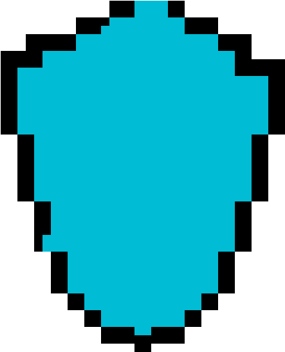 Diamond Armor - 8 Bit Zelda Shield (1200x1200), Png Download