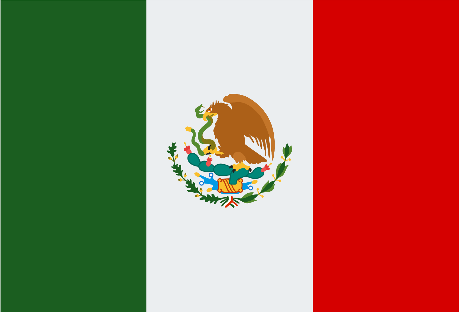 Mexico Icon - Mexican Flag Icon Png (1600x1600), Png Download