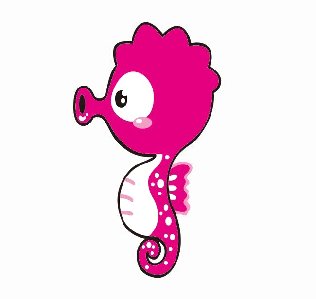 Pink Seahorse Png Transparent Image - Hình Con Cá Ngựa Hoạt Hình (650x615), Png Download