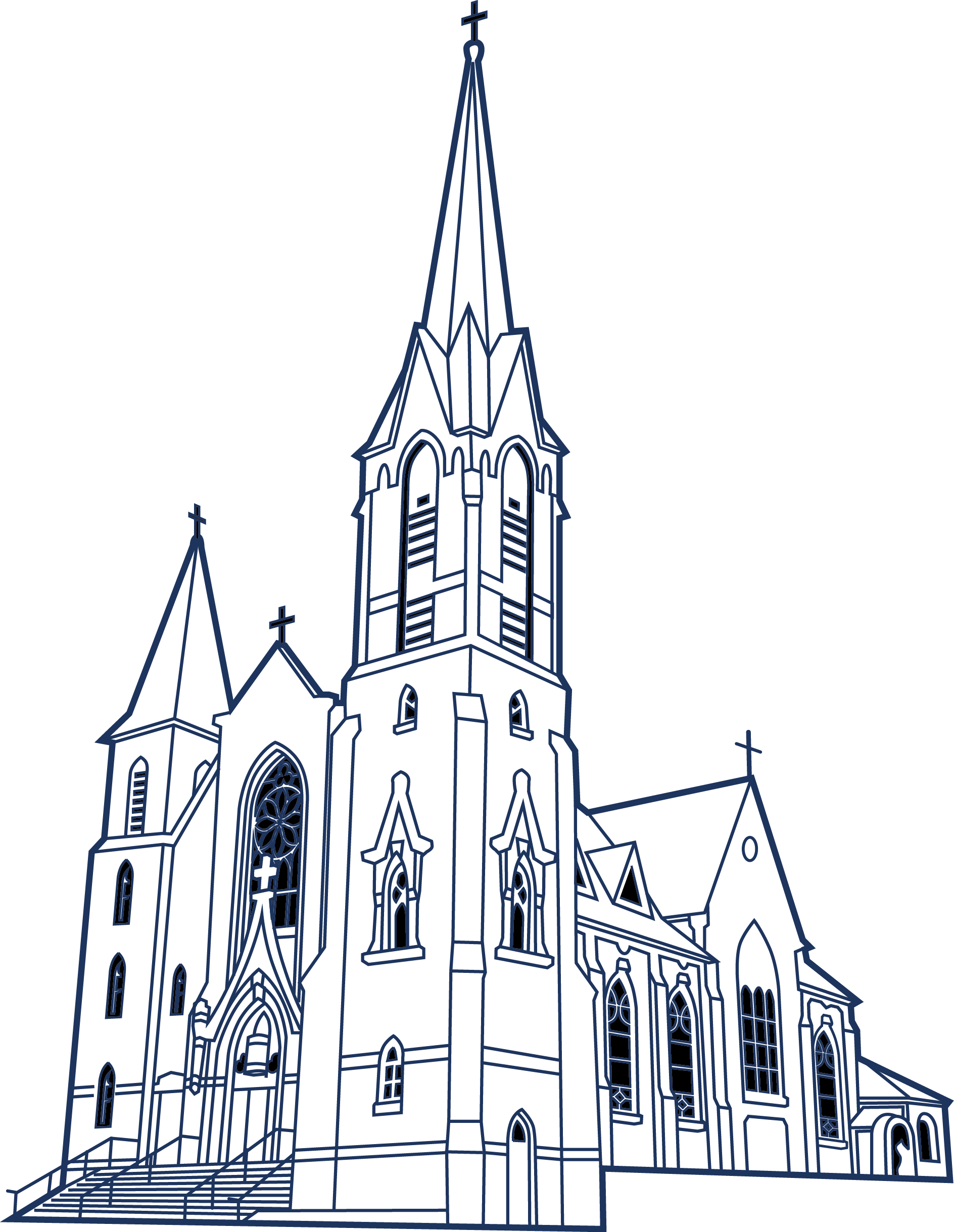 Immaculate Conception Church - Catholic Church Transparent (1888x2439), Png Download