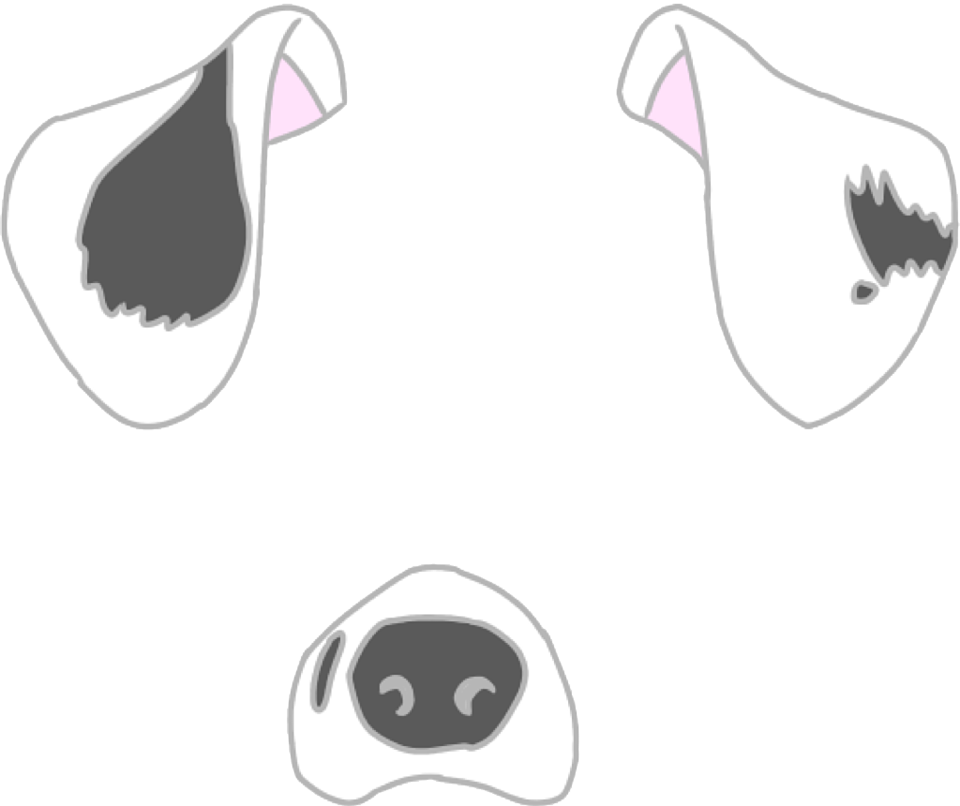 Snapchat Dog Filter - Cartoon (960x806), Png Download