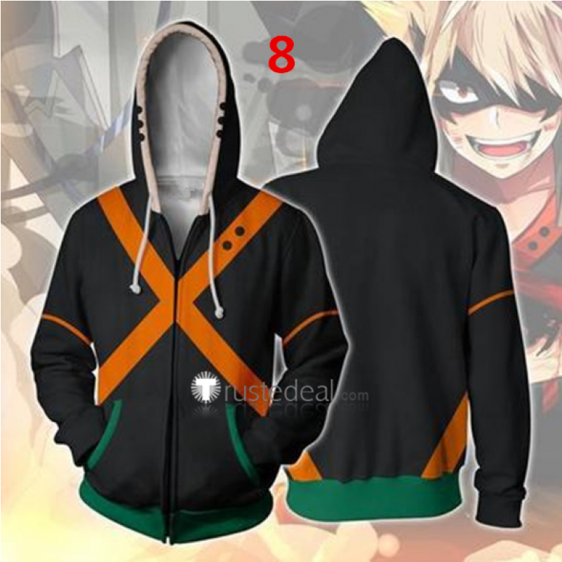 Boku No Hero Academia Hoodies Izuku Katsuki All Might - My Hero Academia Bakugou Hoodie (800x1200), Png Download