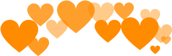 409 Images About Png // Edits On We Heart It - Booth Hearts Png Orange (800x800), Png Download