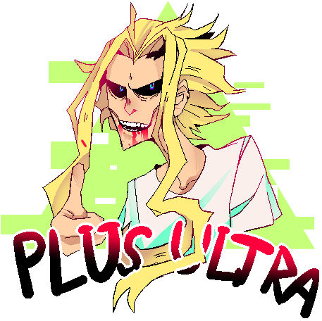 All Might Pixel Art By Moldcoffee - Art (500x500), Png Download