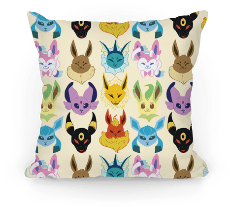 Eeveelution Pattern Pillow - Pillow (484x484), Png Download