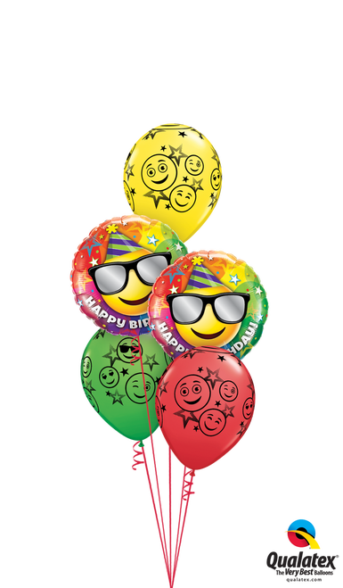 Birthday Shades Bouquet - 06" Qualatex Latex Quicklink Orange 50 Count - Latex (385x659), Png Download