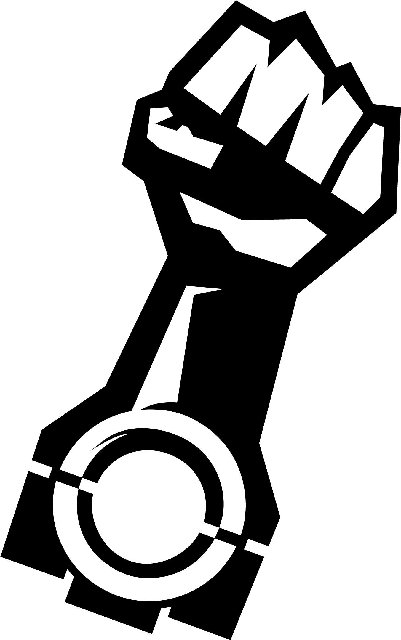 Png - Black Fist - Motor Fist Stickers (1368x2160), Png Download