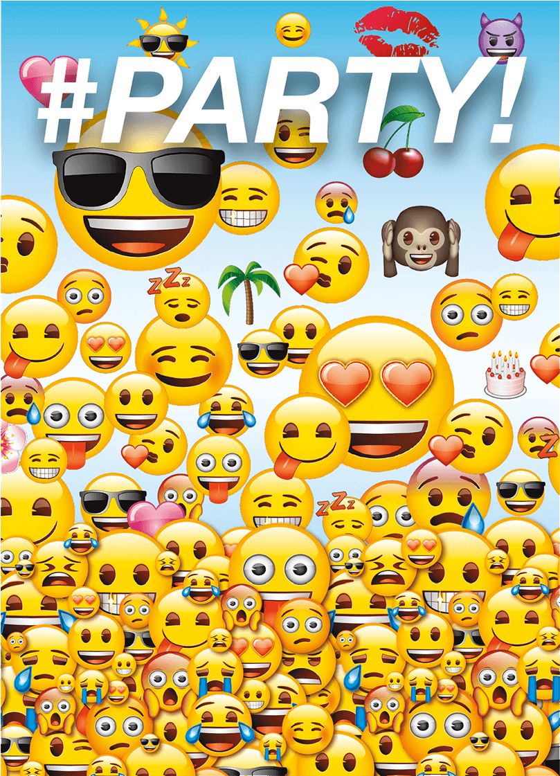 Emoji Party Invite - Emoji Invitations (1400x1400), Png Download