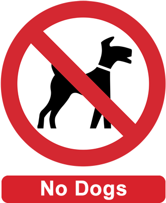 No Dogs Except Assistance Dogs (400x420), Png Download