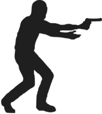 Thief, Robber Png, Download Png Image With Transparent - Thief With Gun Png (400x448), Png Download