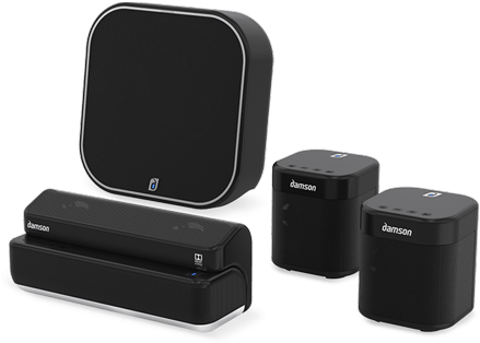 Experience Surround Sound From In Front, Behind And - Damson (555x470), Png Download