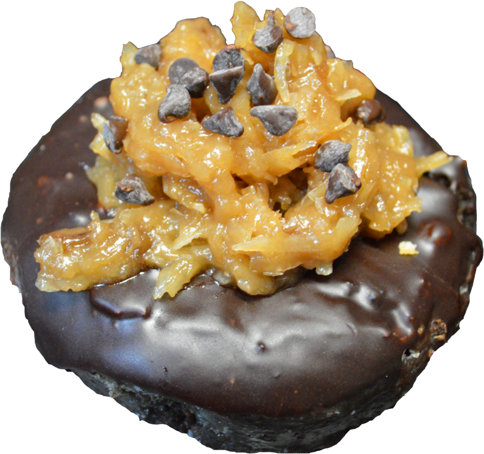 Glazed Blueberry Doughnut - Chocolate (1024x921), Png Download