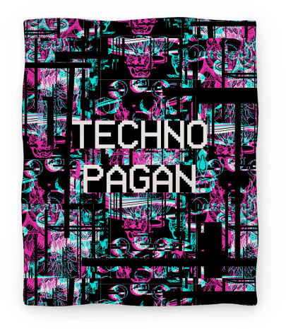 Techno Pagan Glitch Art Blanket - Lcd 20 * 4 (484x484), Png Download