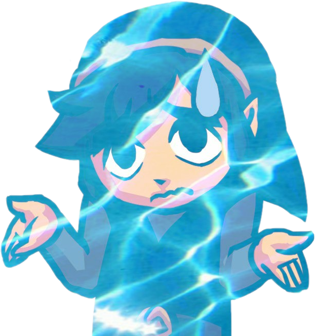 Aestheic Loz Legendofzelda Toonlink Link Sticker - Zelda Triforce Heroes Emotes (614x656), Png Download