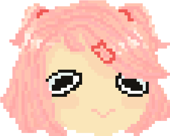 Natsuki - Pixel Art (650x500), Png Download