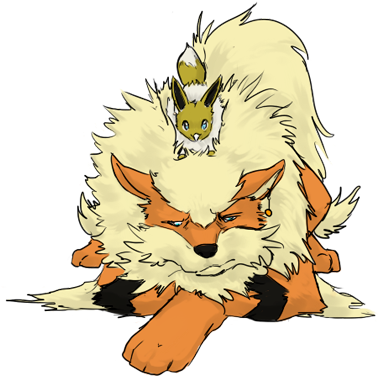 Evening A /k(30) - Eevee Growlithe (400x402), Png Download