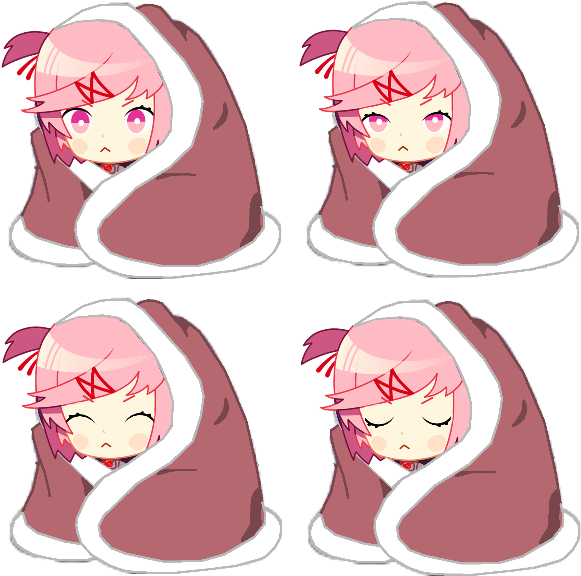 Hd Sleeping Chibi Natsuki Sprites Ddlc Png Natsuki - Sleeping Chibi (1920x1920), Png Download