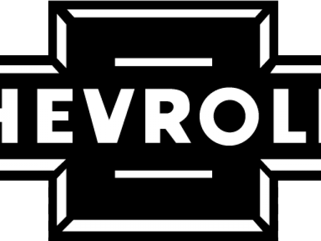 Chevrolet Clipart Chevy Symbol - Chevy Logo Black And White (640x480), Png Download