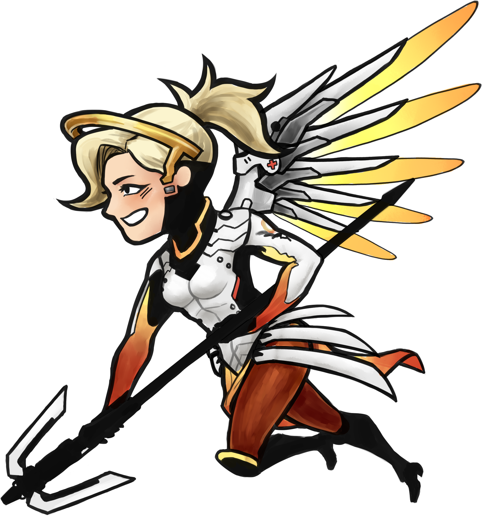 Pharah - Cartoon (2100x2100), Png Download