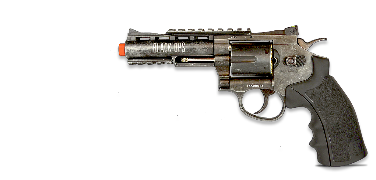 Exterminator Full Metal Revolver 4" Aged - Dan Wesson 6 (1400x780), Png Download