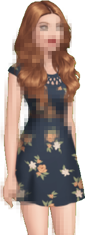 Glitch 1 - Day Dress (284x500), Png Download