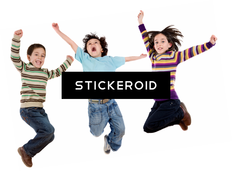 Child Children Kids - Children Jumping (768x565), Png Download