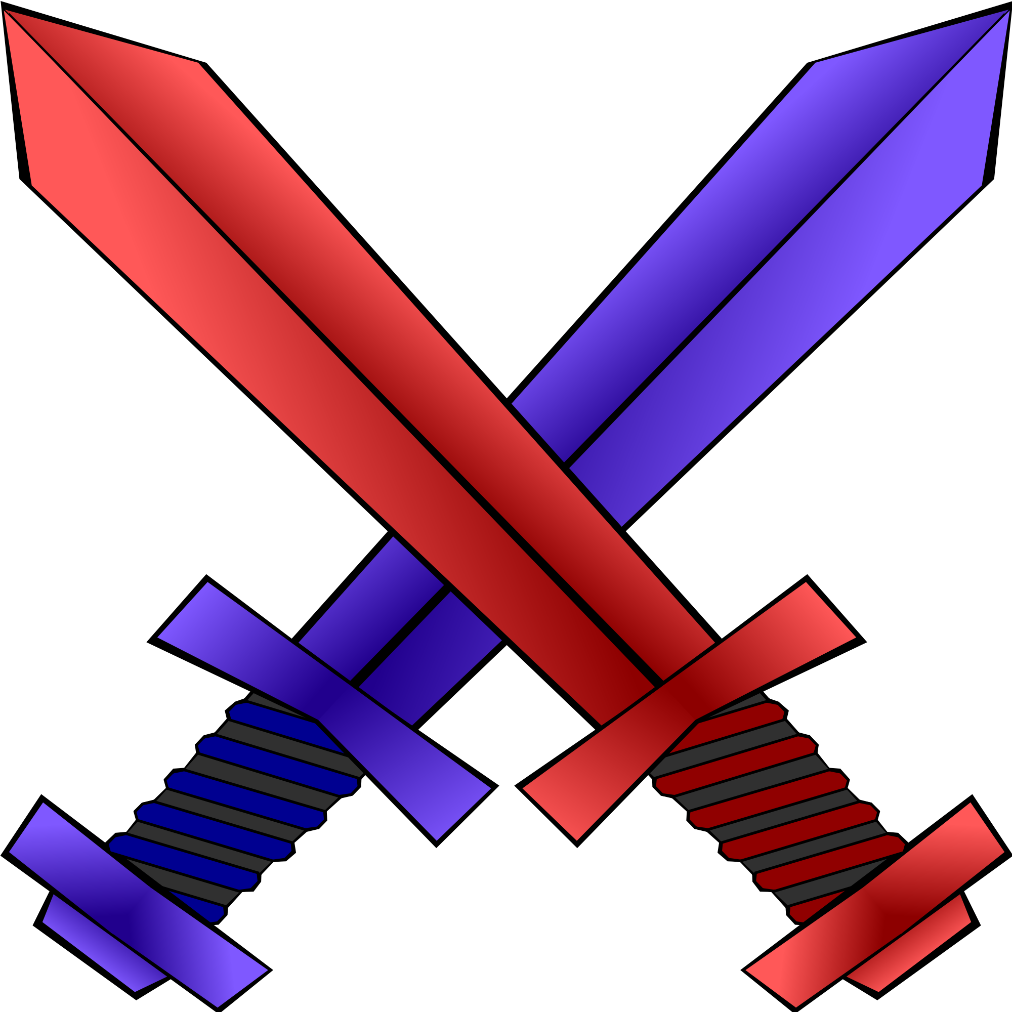 Feature Versus - Red And Blue Sword (2000x2000), Png Download