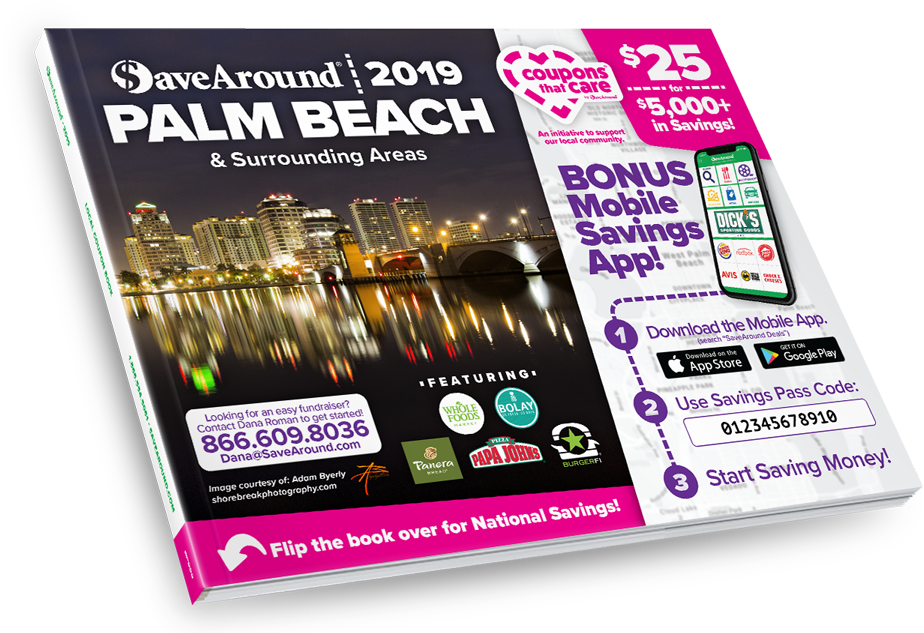 Palm Beach, Fl 2019 Savearound<sup>®</sup> - Orlando Coupon Book (960x632), Png Download