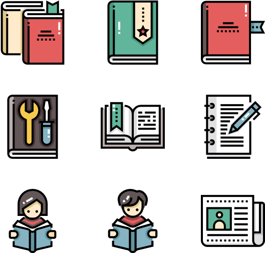 In The Library - Book (600x564), Png Download