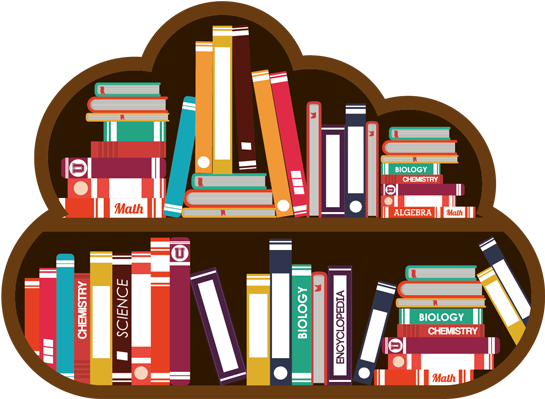 School Library - Online Book Store (552x490), Png Download