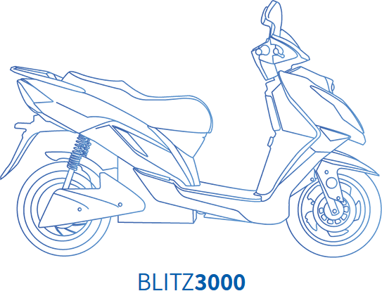 Blitz6000 - Scooter (543x414), Png Download