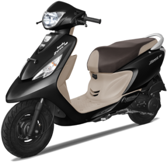 Tvs Scooty Zest - Zest Matte Black Colour (500x333), Png Download