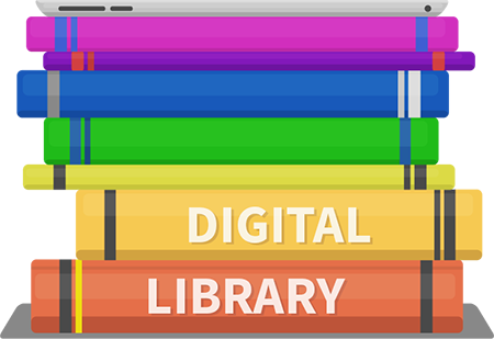 Digital Library Png (450x309), Png Download