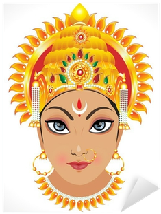 Draw A Image Of Durga Maa (400x400), Png Download